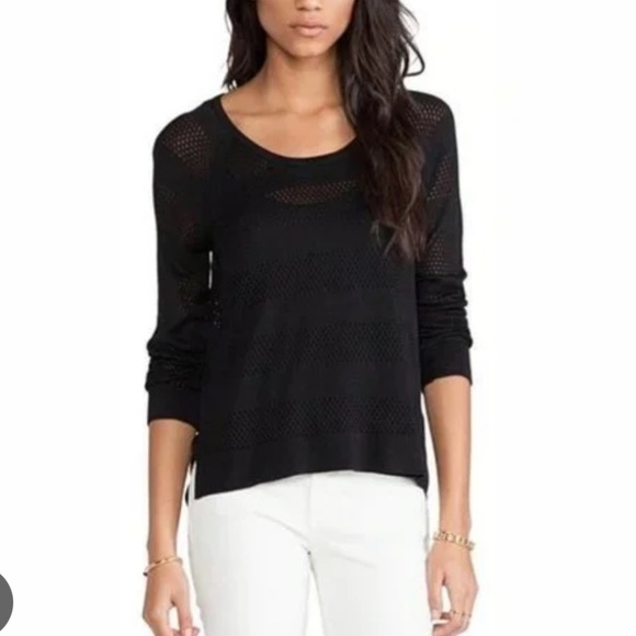 Rag & Bone Genevieve Perforated Raglan Pullover Size L - Picture 2 of 6